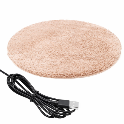 Heated Plush Cat Bed