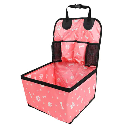 Dog Car Seat with Storage Pockets